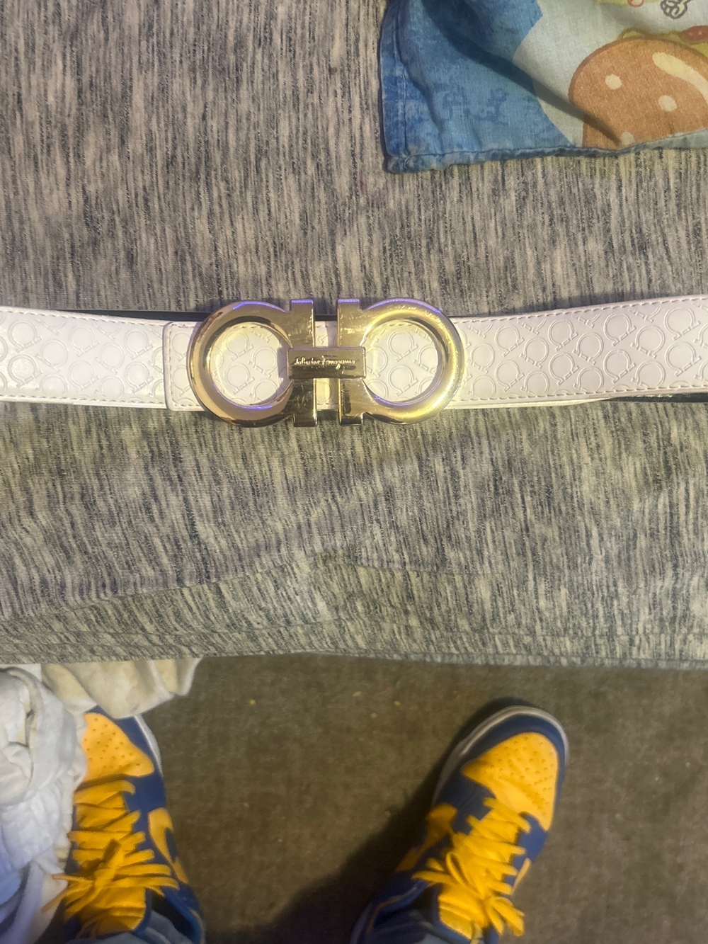 Salvatore Ferragamo Tan Leather Belt Strap with Stamped Sizing